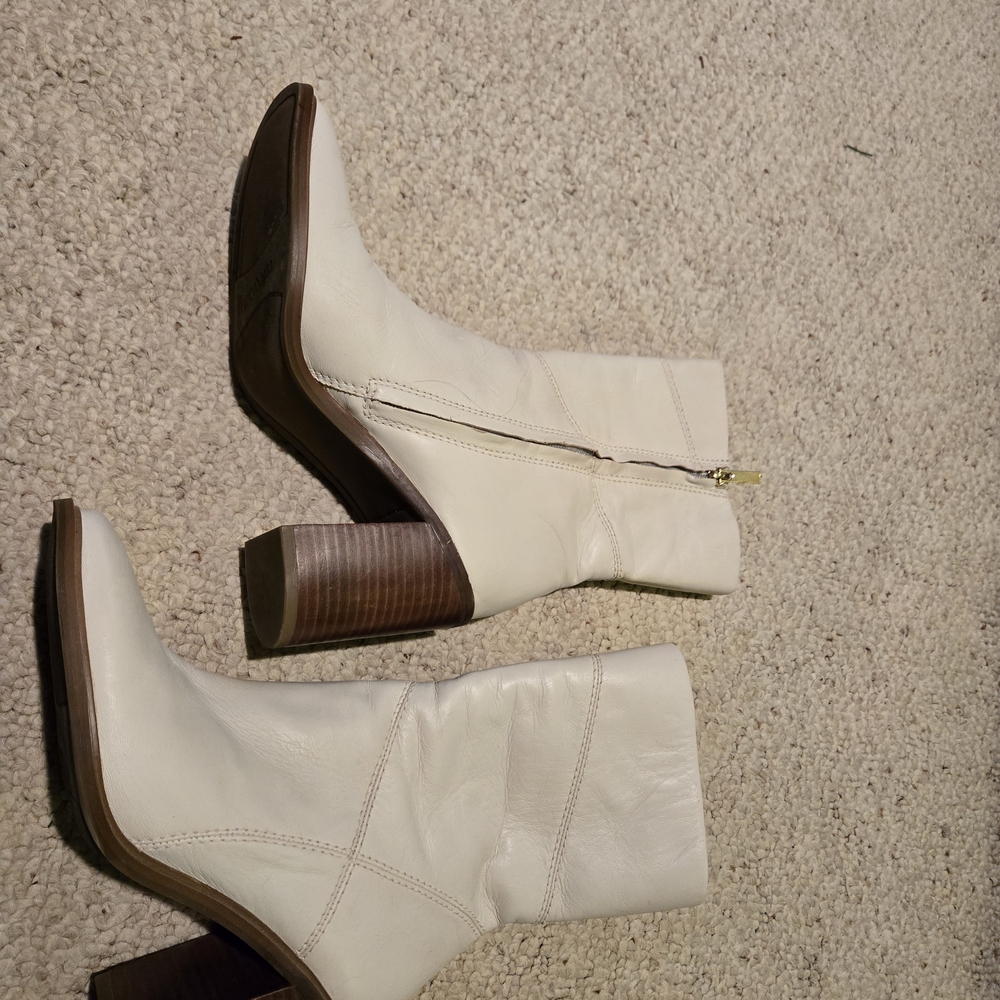 Women's Franco Sarto Cream Ankle Boots